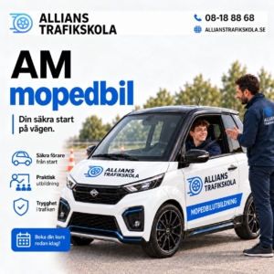 Mopedbil AM Körkort Stockholm hos Allians
