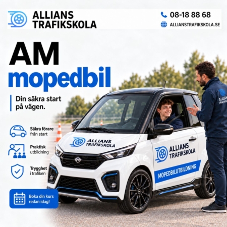 Mopedbil AM Körkort Stockholm hos Allians